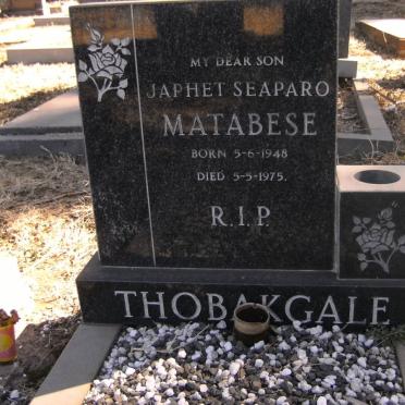 THOBAKGALE Japhet Seaparo Matabese 1948-1975