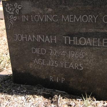 THLOAELE Johannah -1968