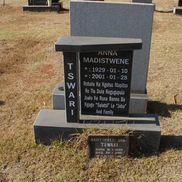 TSWARI Anna Madistwene 1929-2001
