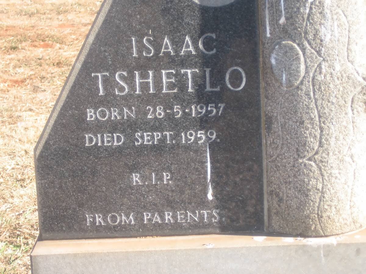 TSHETLO Isaac 1957-1959