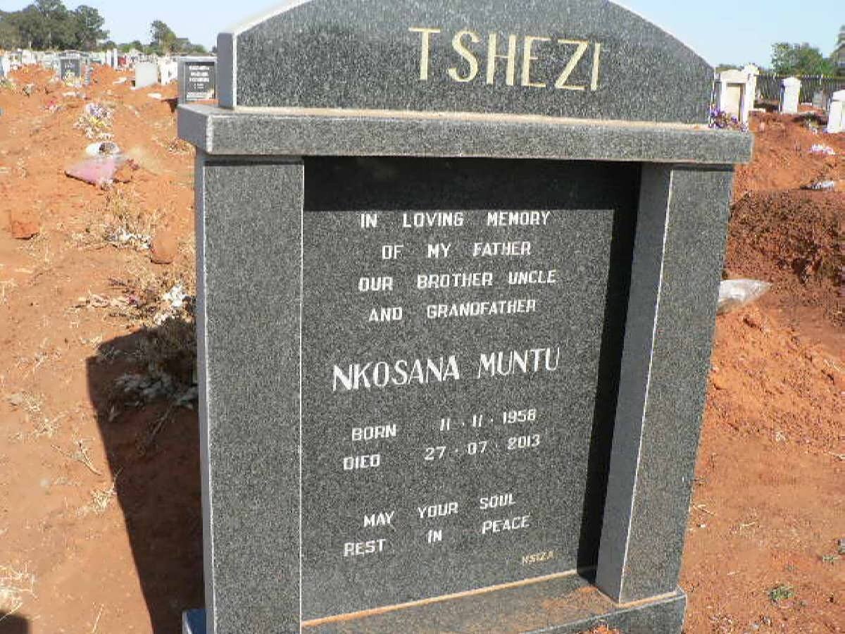 TSHEZI Nkosana Muntu 1958-2013