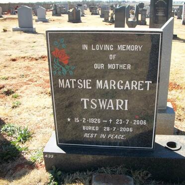TSWARI Matsie Margaret 1926-2006
