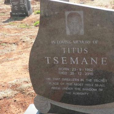 TSEMANE Titus 1962-2010