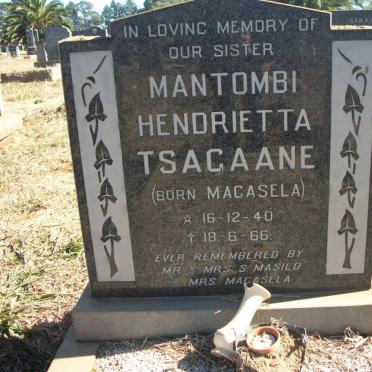 TSAGAANE Mantombi Hendrietta nee MAGASELA 1940-1966