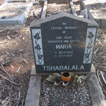 TSHABALALA Maria 1939-1972
