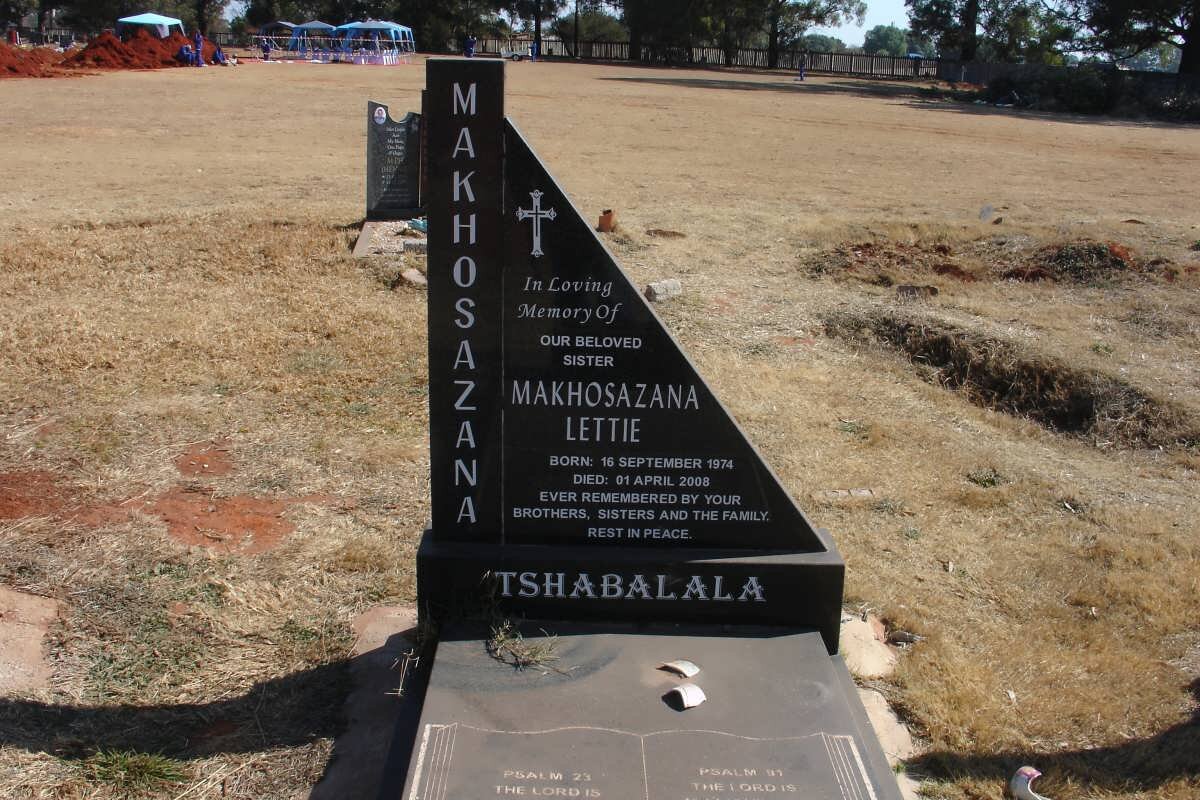 TSHABALALA Makhosazana Lettie 1974-2008