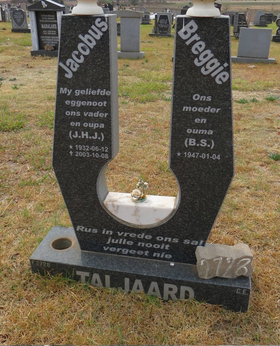 TALJAARD J.H.J. 1932-2003 &amp; B.S. 1947-
