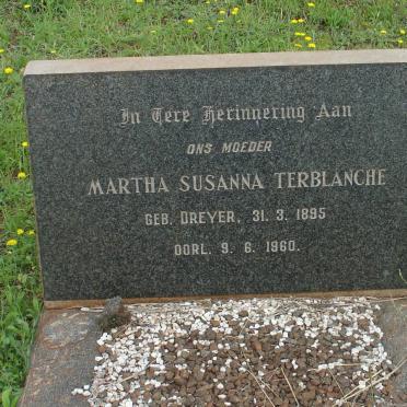 TERBLANCHE Martha Susanna nee DREYER 1895-1960