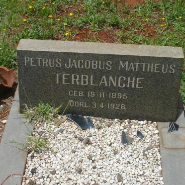 TERBLANCHE Petrus Jacobus Mattheus 1895-1928