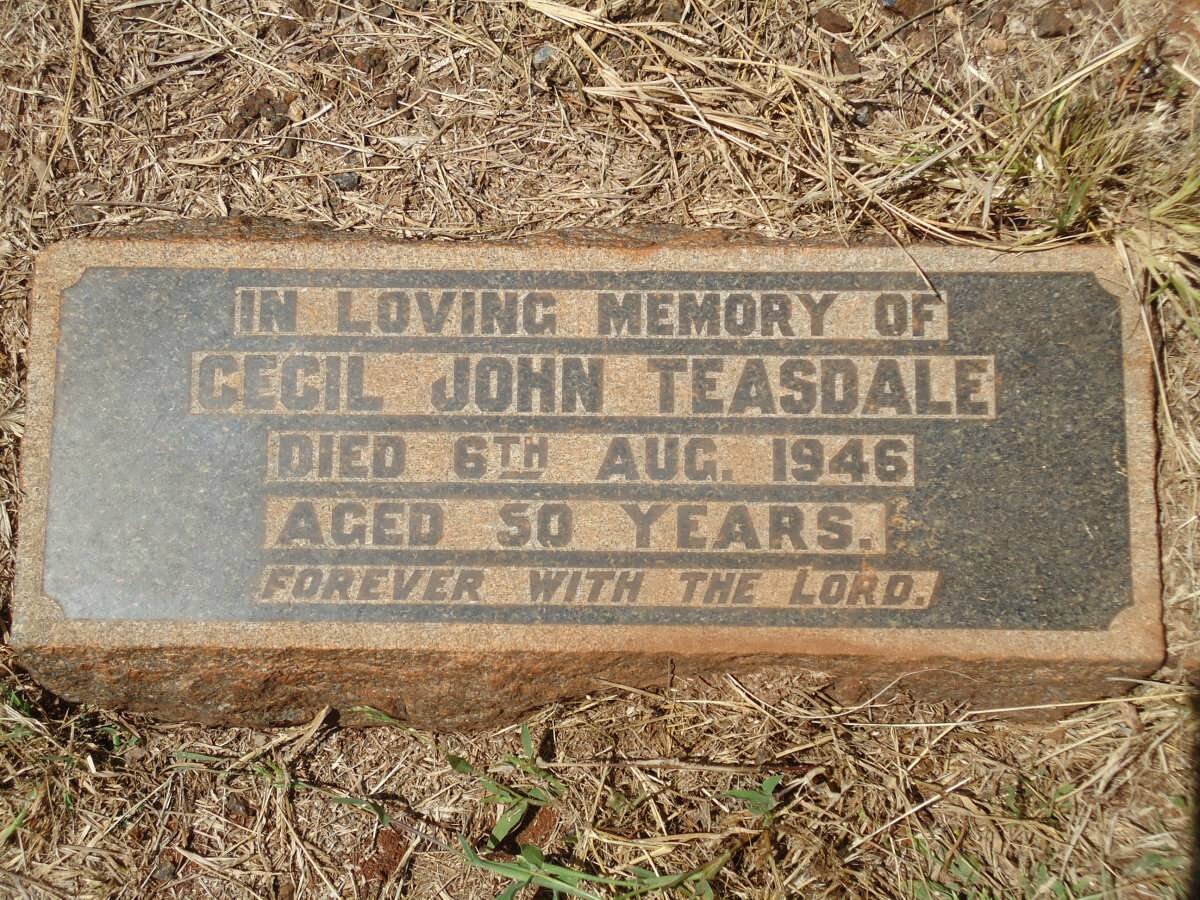 TEASDALE Cecil John -1946