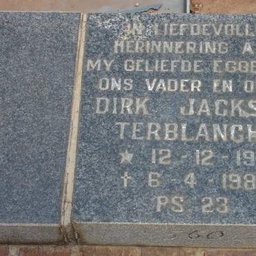 TERBLANCHE Dirk Jackson 1919-1986