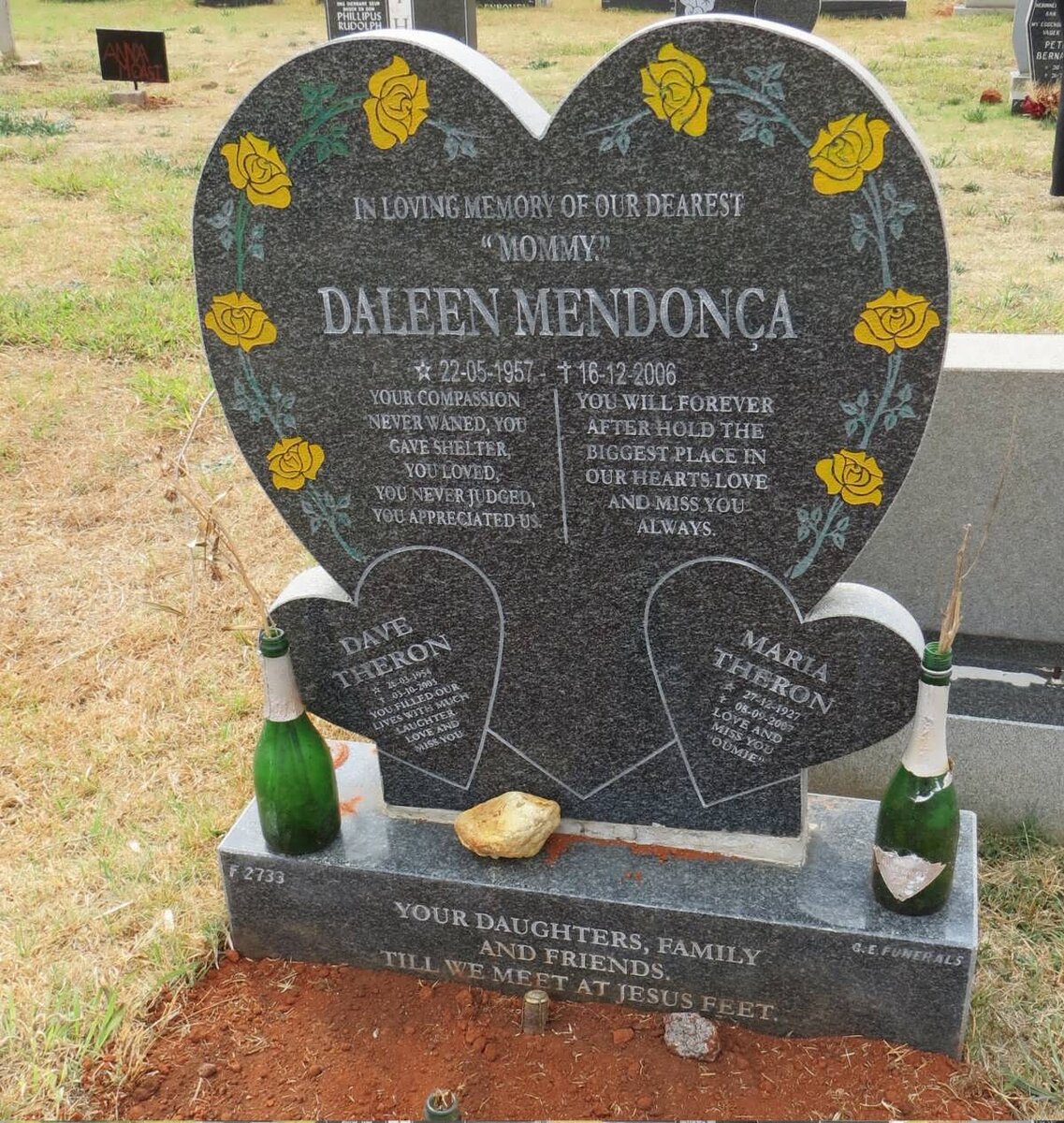 THERON Dave 19?4-200? &amp; Maria 1927-2007 :: MENDONCA Daleen 1957-2006