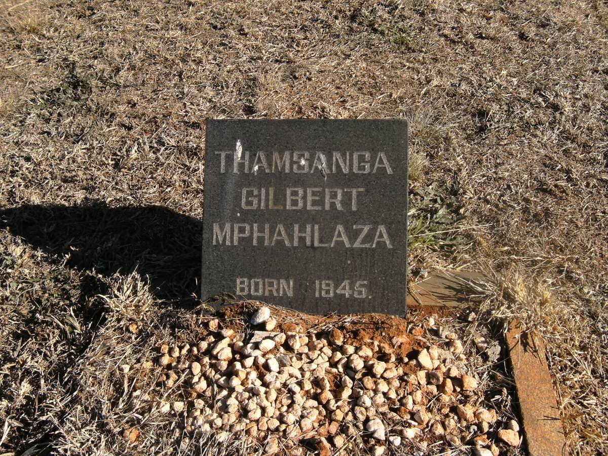 THAMSANGA Gilbert Mphahlaza 1945-