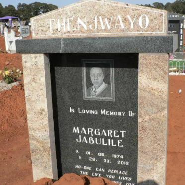 THENJWAYO Margaret Jubulile 1974-2013