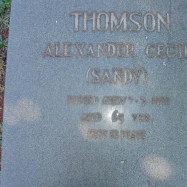 THOMSON Alexander Cecil -1972