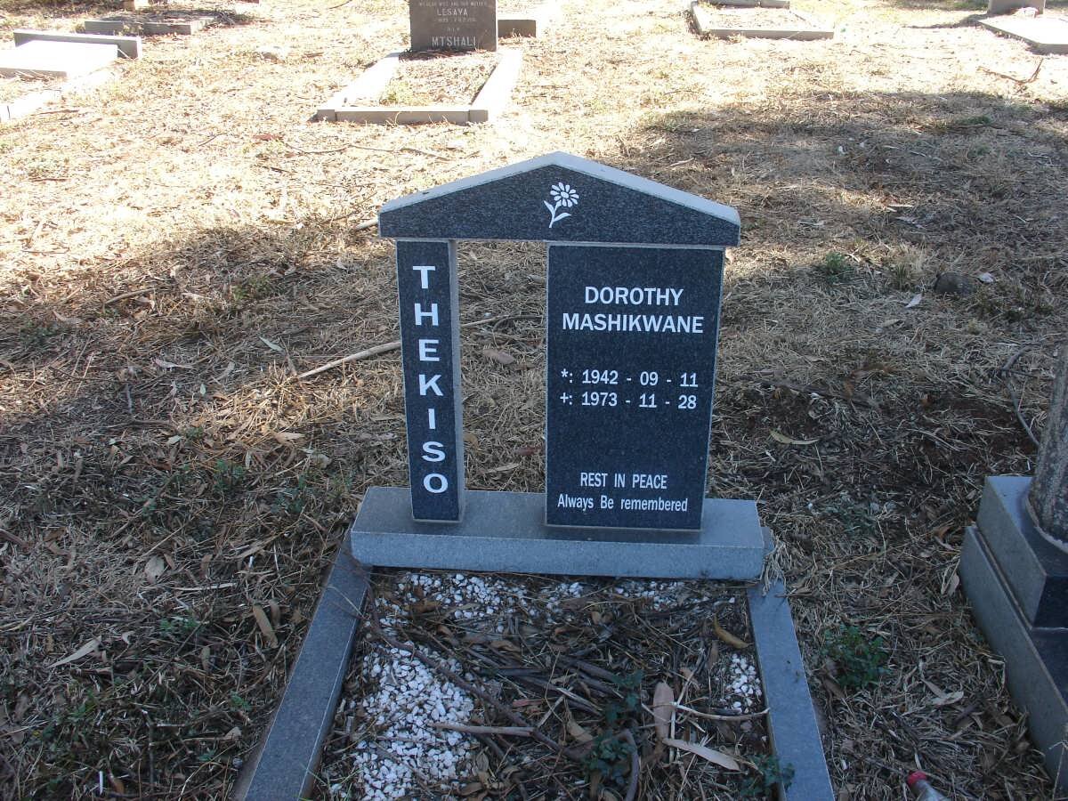 THEKISO Dorothy Mashikwane 1942-1973