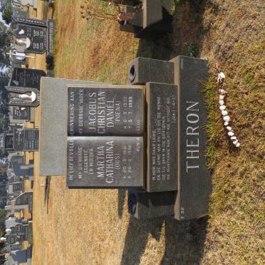 THERON Jacobus Christian Daniel 1939-1999 &amp; Martha Catharina 1941-1996