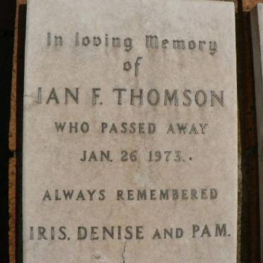 THOMSON Ian F. -1973