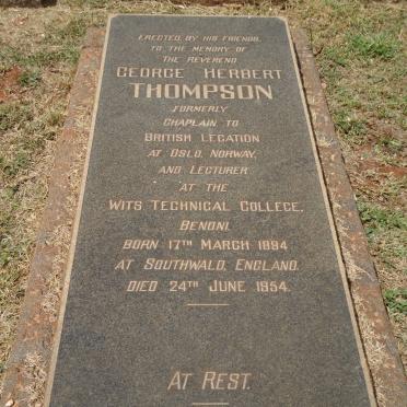 THOMPSON George Herbert 1894-1954