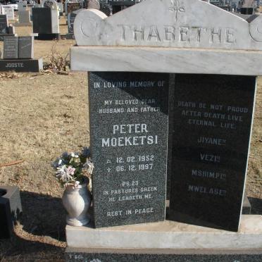 THABETHE Peter Moeketsi 1952-1997