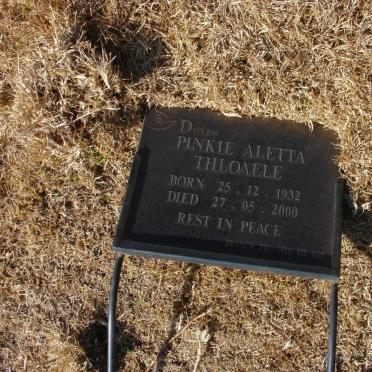 THLOAELE Pinkie Aletta 1932-2000