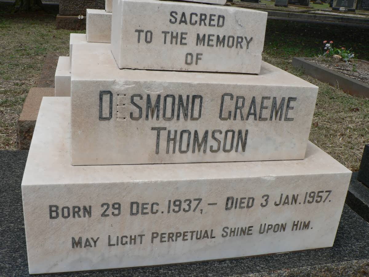 THOMSON Desmond Graeme 1937-1957