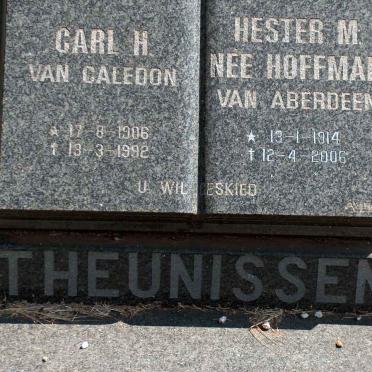 THEUNISSEN Carl H. 1906-1992 &amp; Hester M. HOFFMAN 1914-2006