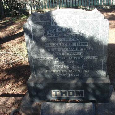 THOM Alexander -1943 :: THOM George Robbie -1954