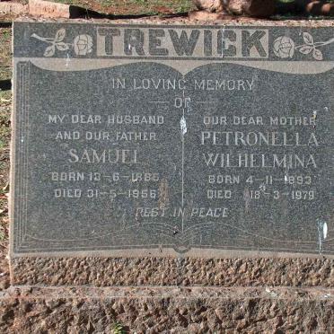 TREWICK Samuel 1885-1956 &amp; Petronella Wilhelmina 1893-1979