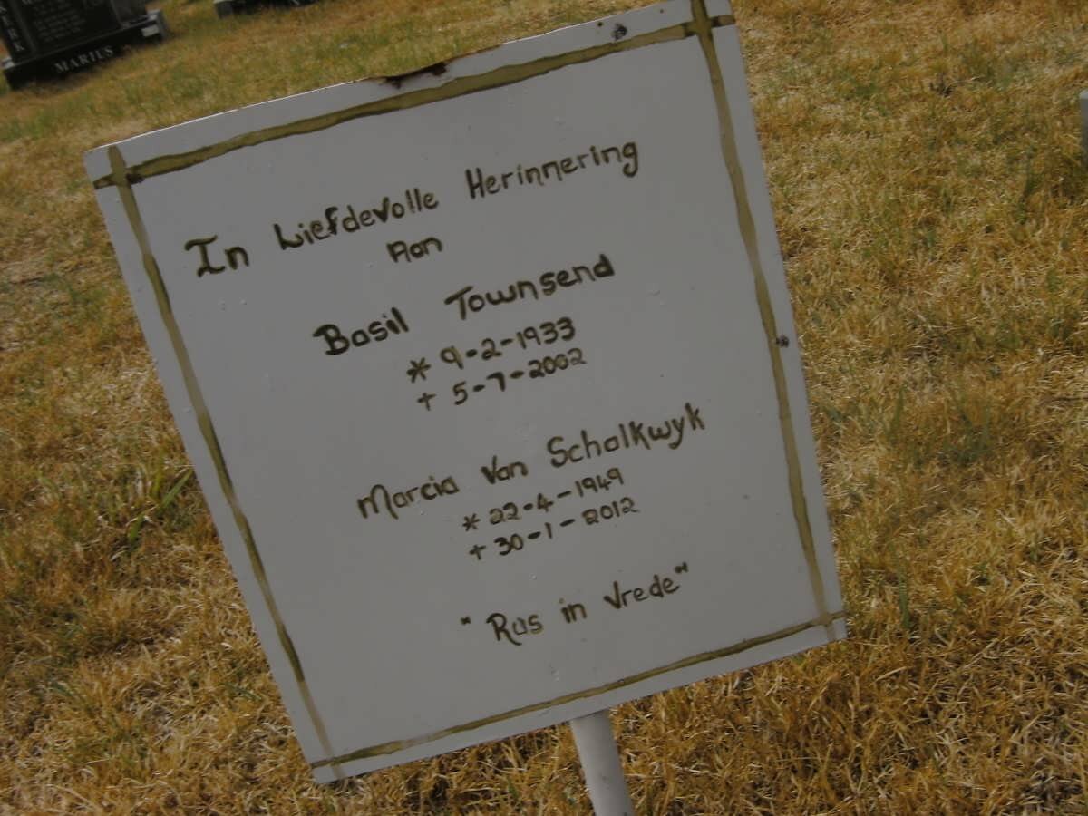 TOWNSEND Basil 1933-2002 :: VAN SCHALKWYK Marcia 1949-2012