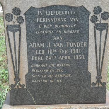 TONDER Adam J. 1901-1950