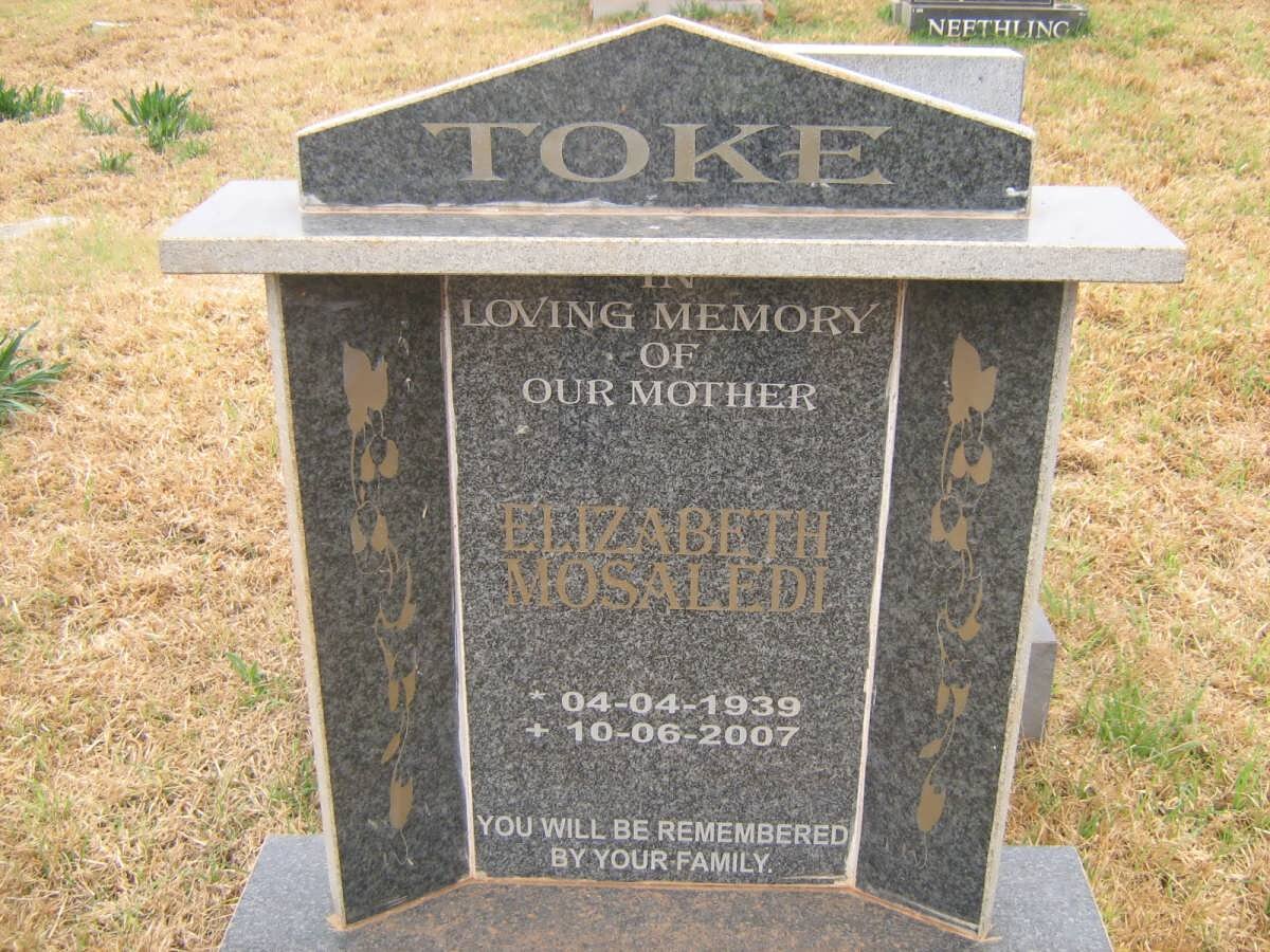 TOKE Elizabeth Mosaledi 1939-2007