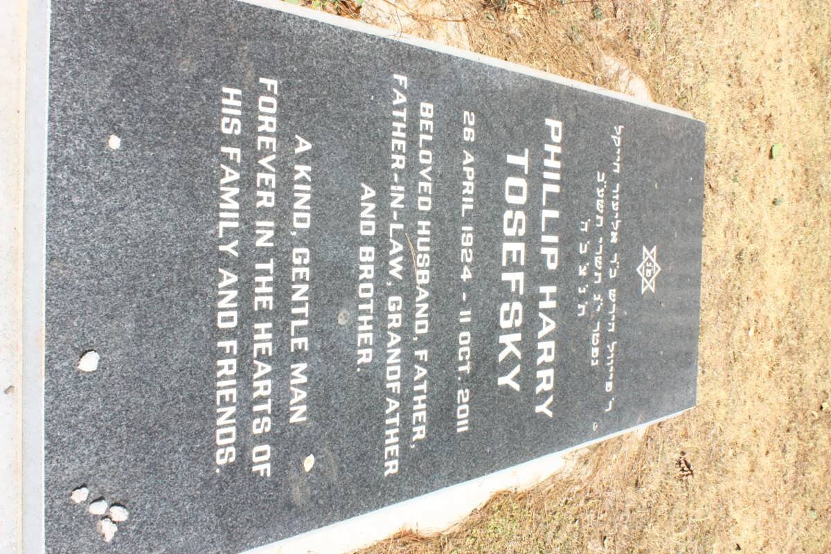 TOSEFSKY Phillip Harry 1924-2011