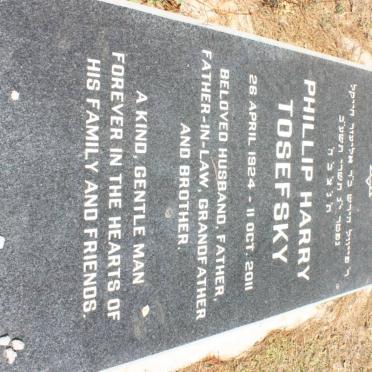 TOSEFSKY Phillip Harry 1924-2011