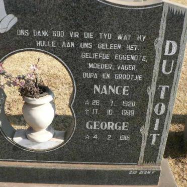 TOIT George, du 1916- &amp; Nance 1920-1999