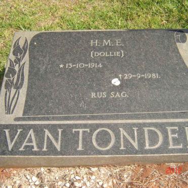 TONDER H.M.E., van 1914-1981