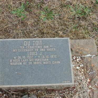TOIT Louis J., du 1932-1972