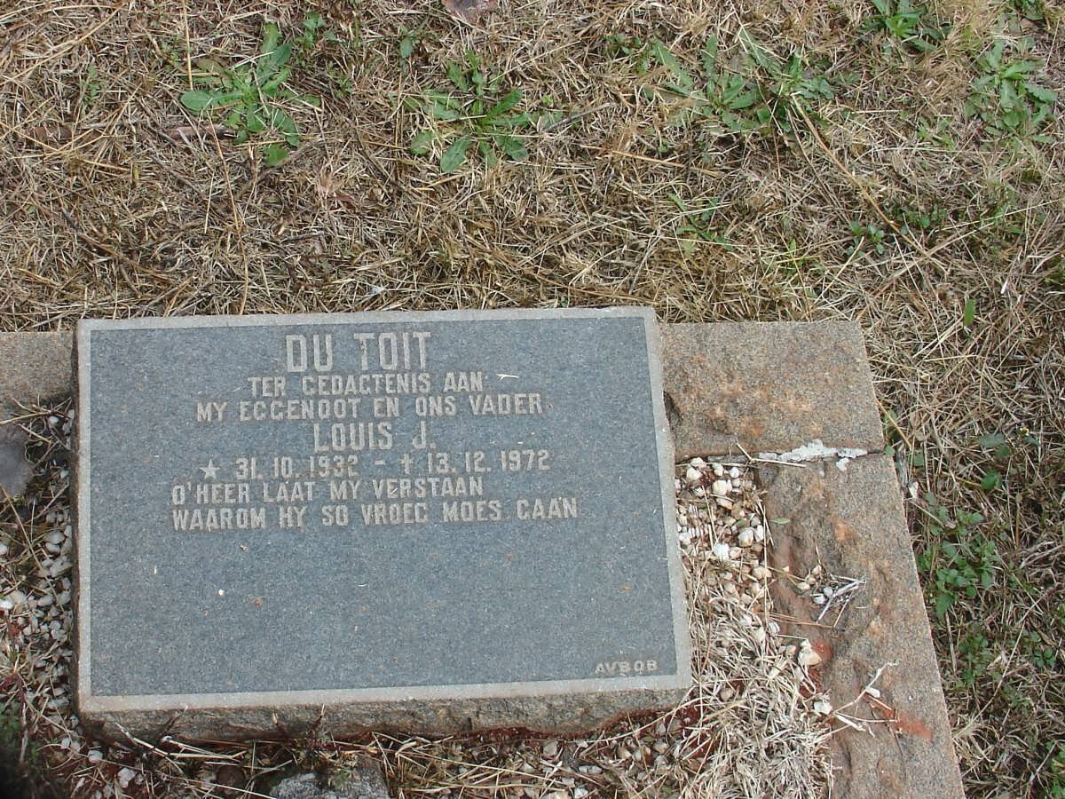 TOIT Louis J., du 1932-1972