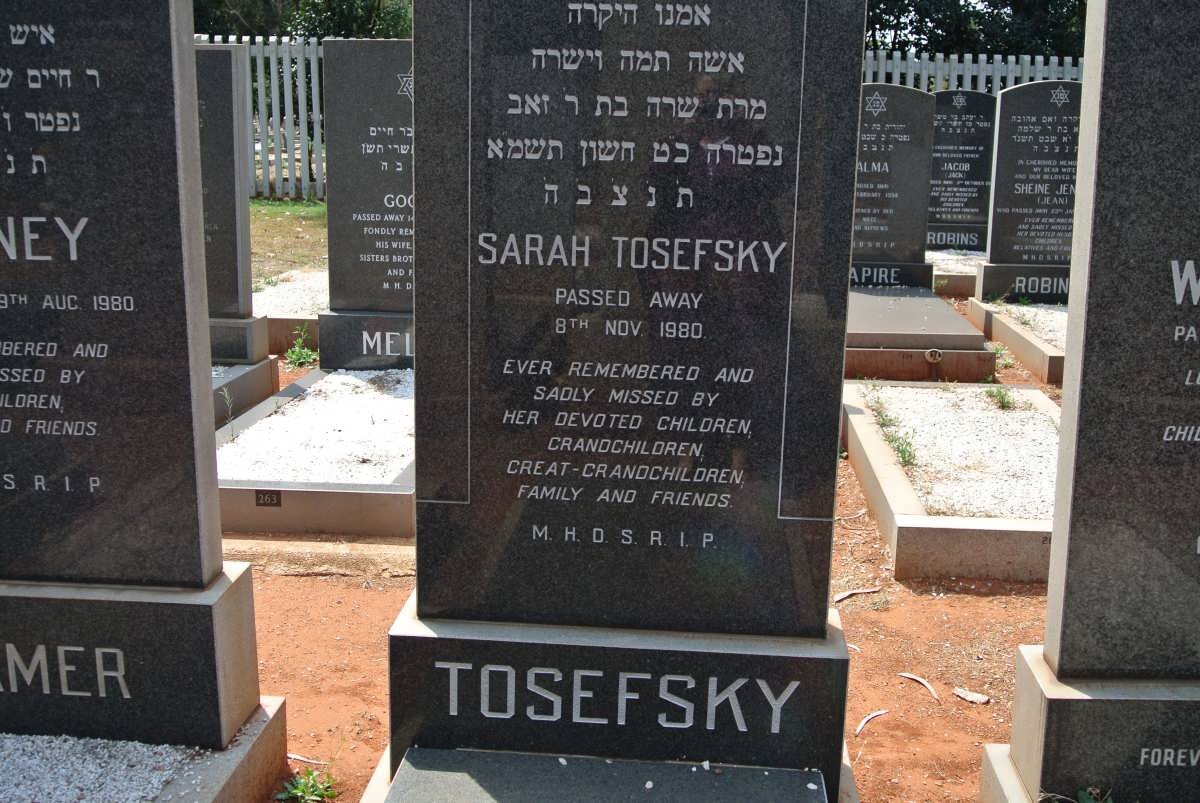 TOSEFSKY Sarah -1980
