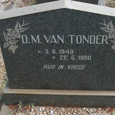 TONDER D.M., van 1949-1980