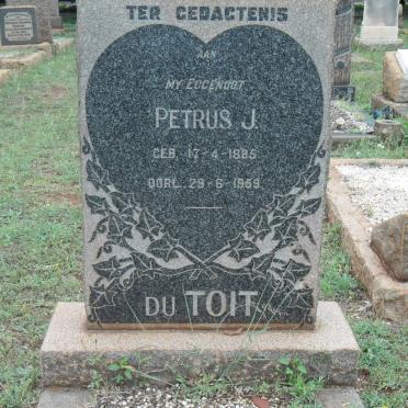 TOIT Petrus J., du 1885-1959