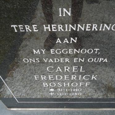 TOIT Carel Frederick Boshoff, du 1910-1980 &amp; Johanna Magrietha 1912-1991