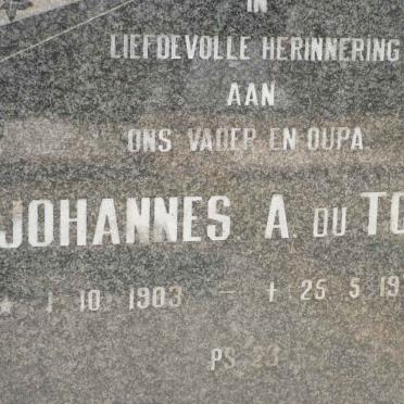 TOIT Johannes A., du 1903-1974