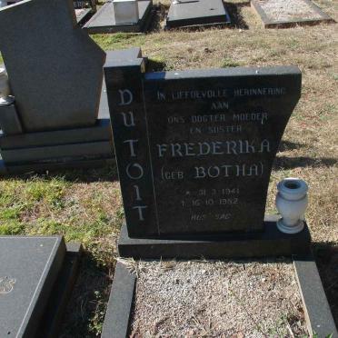 TOIT Frederika, du nee BOTHA 1941-19?2