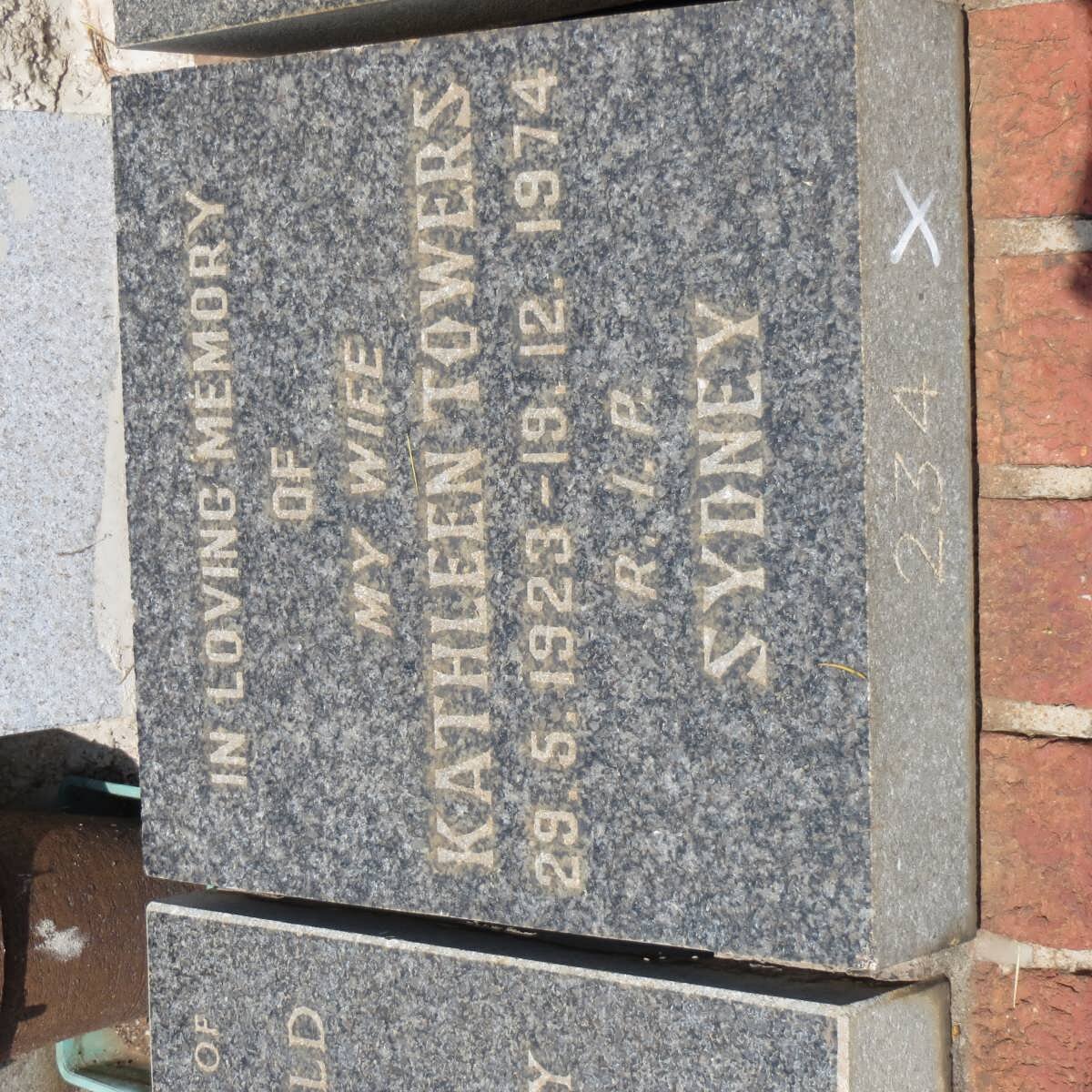 TOWERS Kathleen 1923-1974