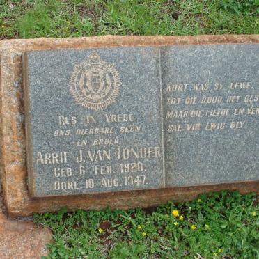 TONDER Arrie J., van 1928-1947