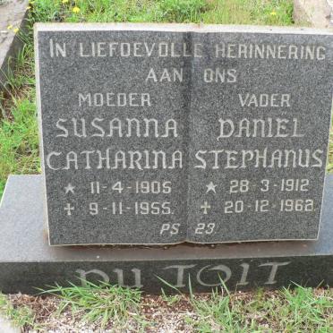 TOIT Daniël Stephanus, du 1912-1962 &amp; Susanna Catharina 1905-1955
