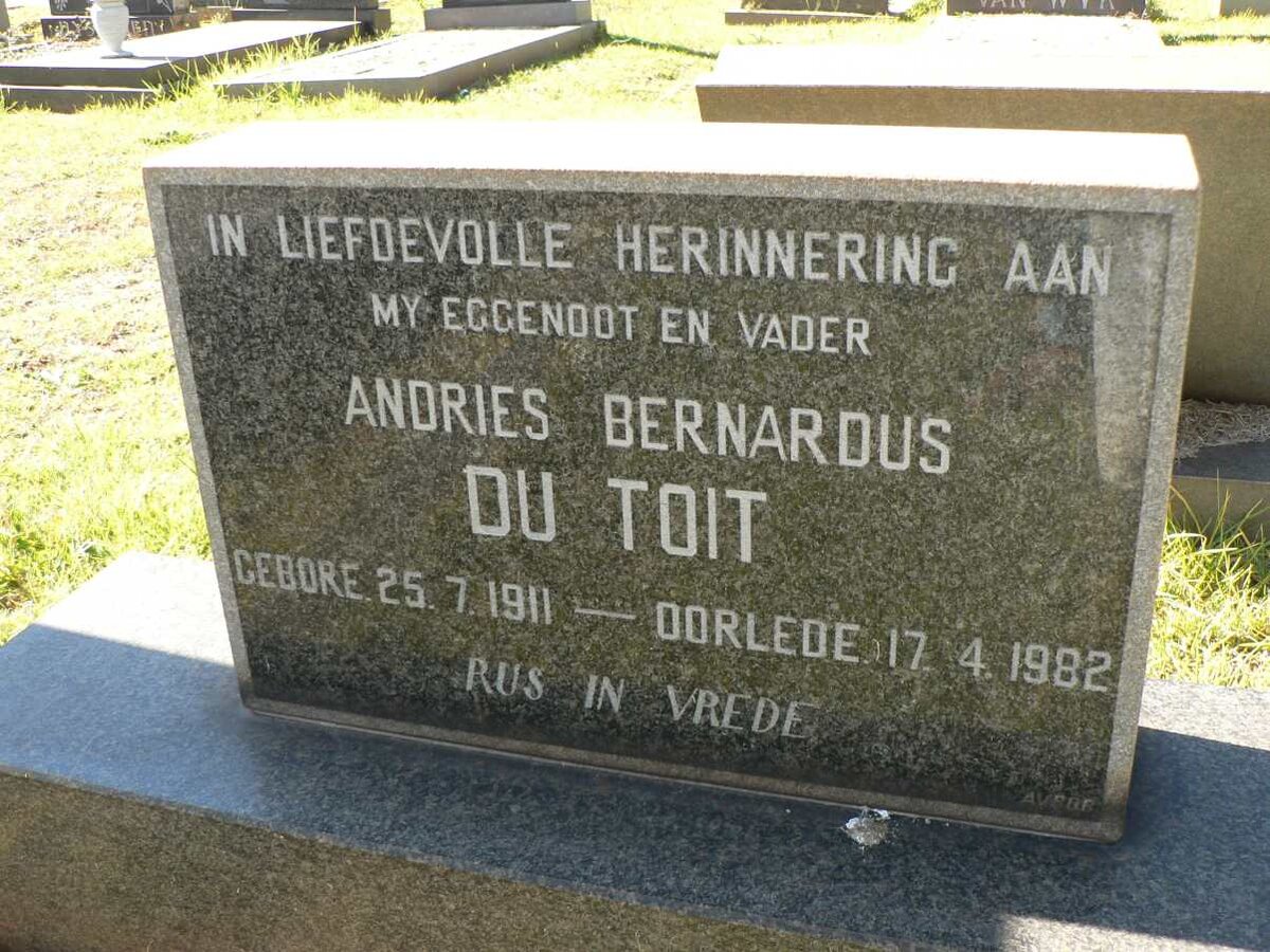 TOIT Andries Bernardus, du 1911-1982
