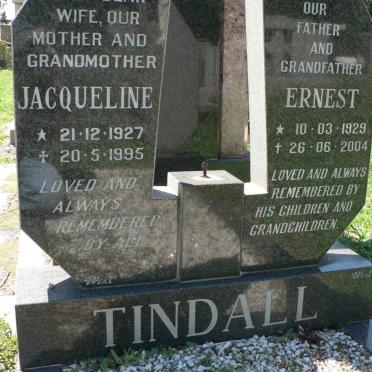 TINDALL Ernest 1929-2004 &amp; Jacqueline 1927-1995