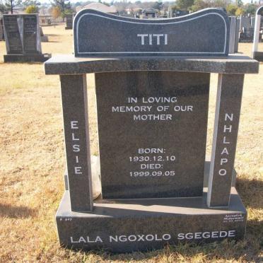 TITI Elsie Nhlapo 1930-1999